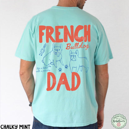 French Bulldog Dad BACK ONLY Comfort Colors® T-shirt