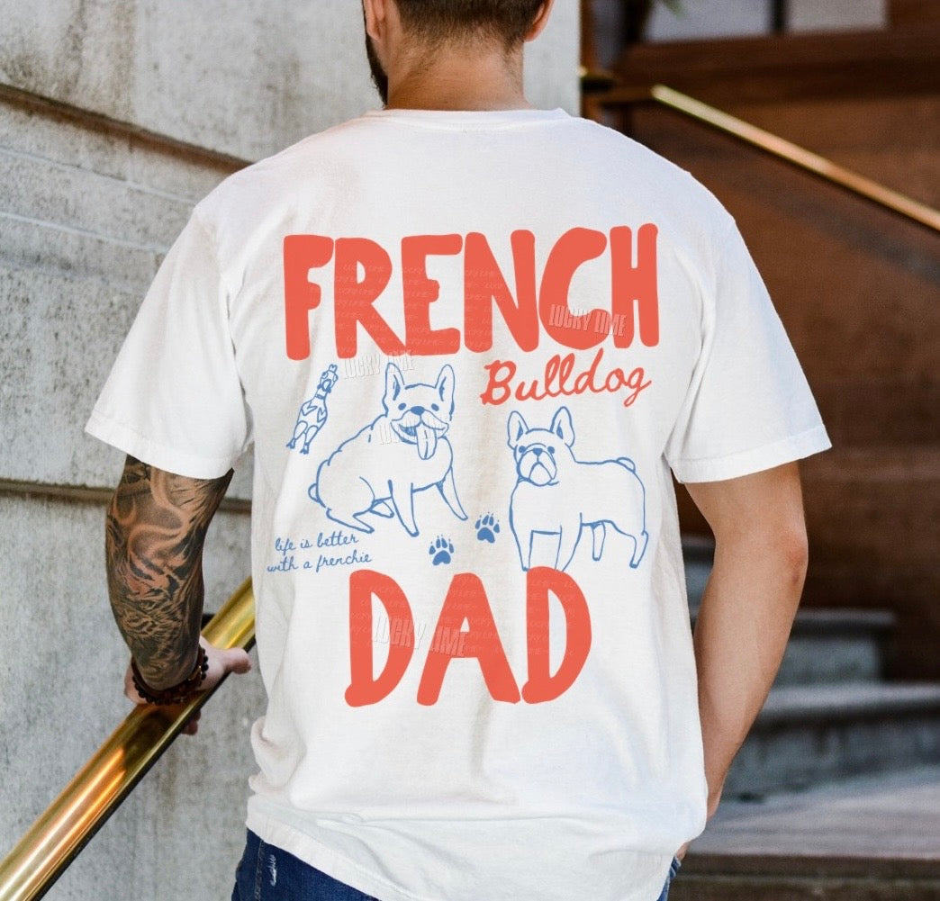 French Bulldog Dad BACK ONLY Comfort Colors® T-shirt