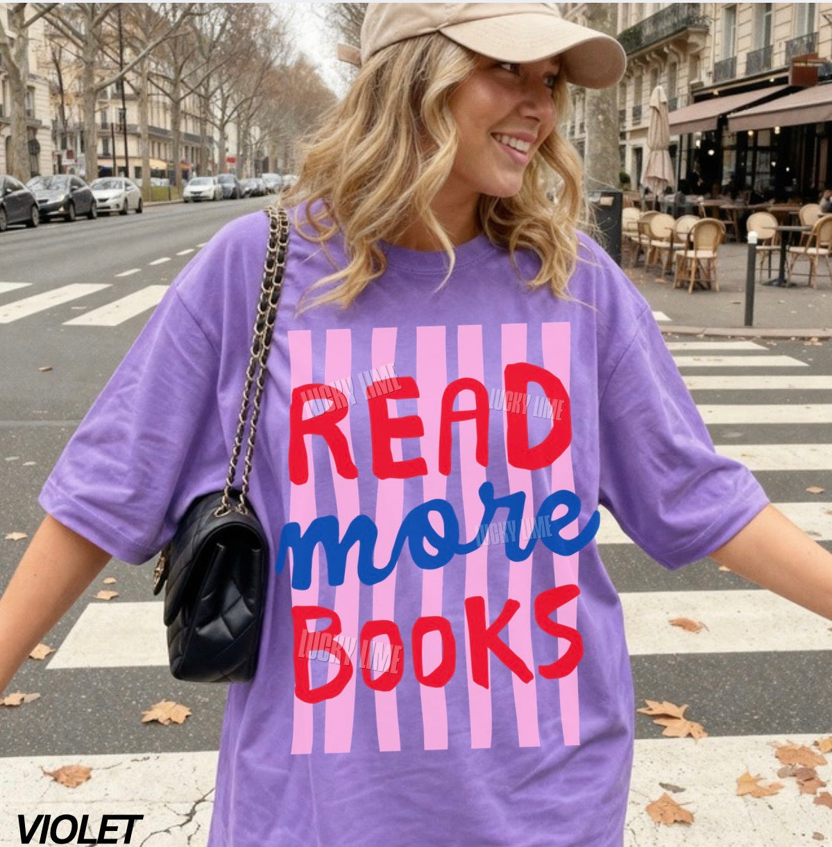 Read More Books Striped Comfort Colors® T-shirt