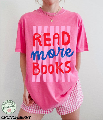 Read More Books Striped Comfort Colors® T-shirt