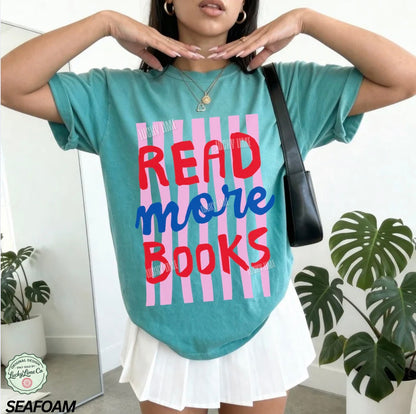 Read More Books Striped Comfort Colors® T-shirt