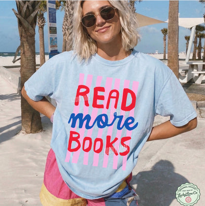 Read More Books Striped Comfort Colors® T-shirt