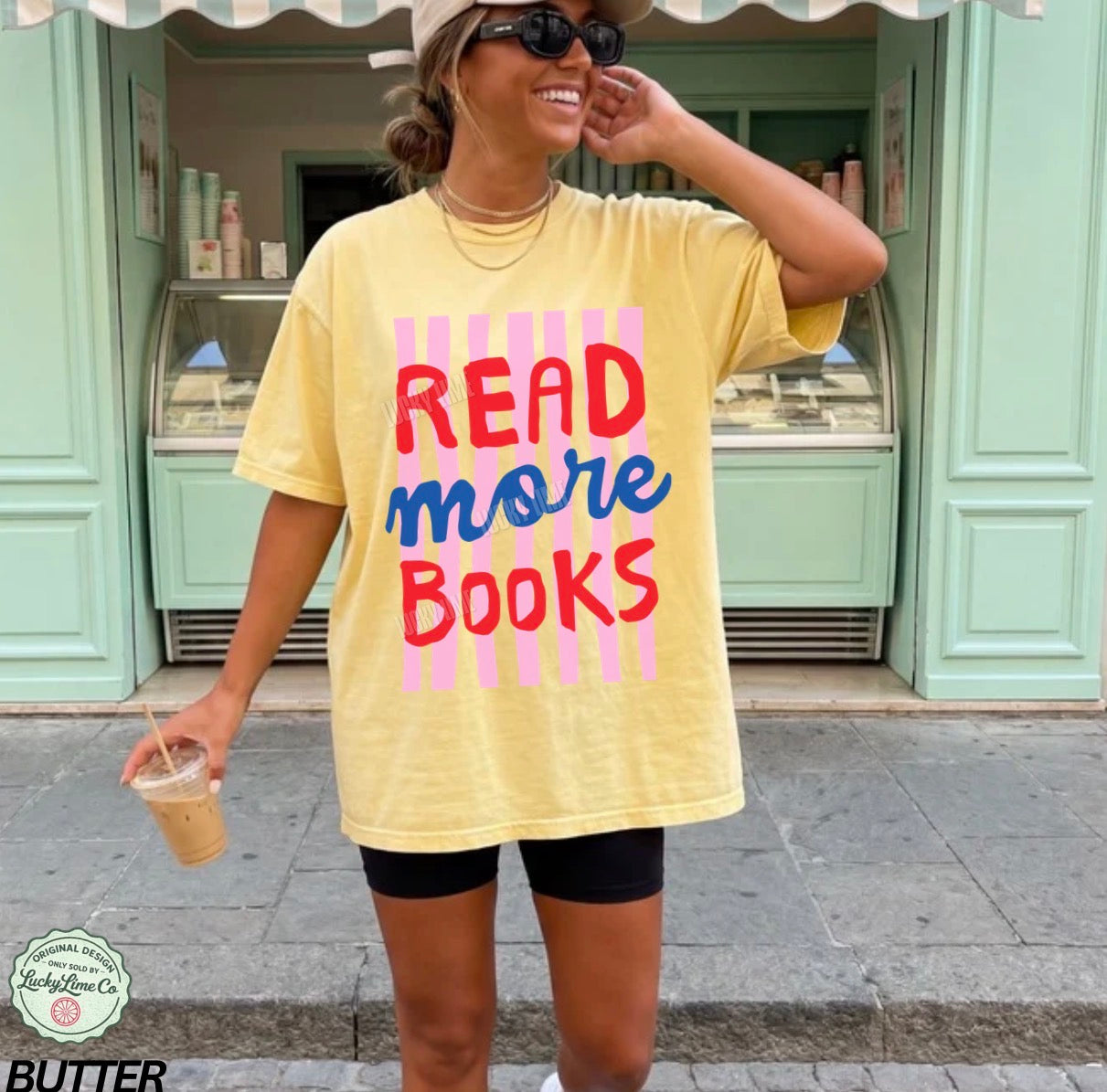 Read More Books Striped Comfort Colors® T-shirt