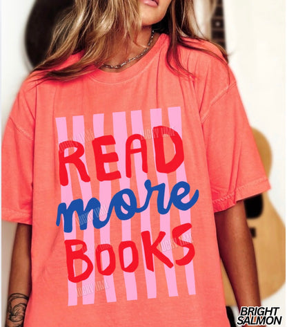 Read More Books Striped Comfort Colors® T-shirt