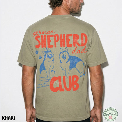 German Shepherd Dad Club BACK ONLY Comfort Colors® T-shirt