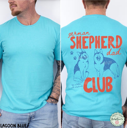 German Shepherd Dad Club BACK ONLY Comfort Colors® T-shirt