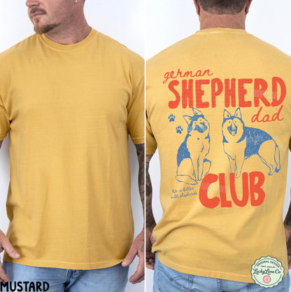 German Shepherd Dad Club BACK ONLY Comfort Colors® T-shirt