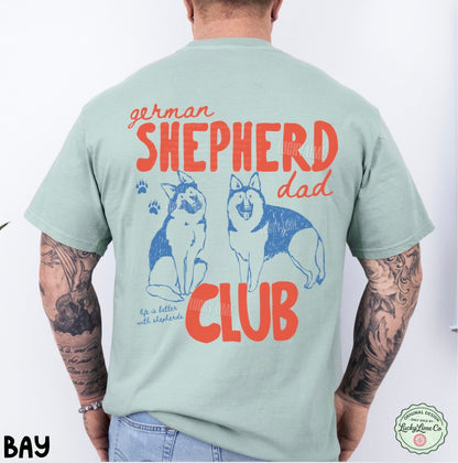 German Shepherd Dad Club BACK ONLY Comfort Colors® T-shirt