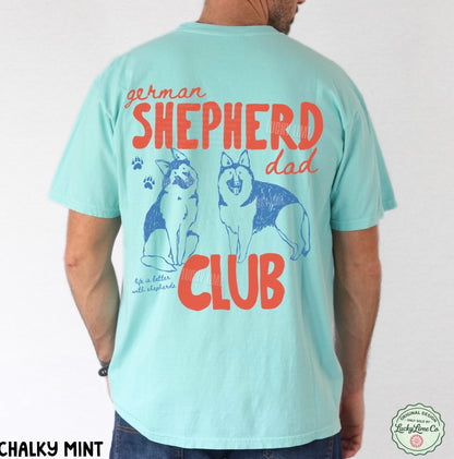 German Shepherd Dad Club BACK ONLY Comfort Colors® T-shirt