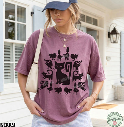 Halloween Black Cats Comfort Colors® T-shirt