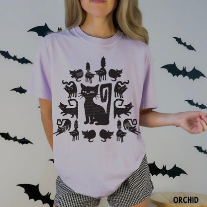 Halloween Black Cats Comfort Colors® T-shirt