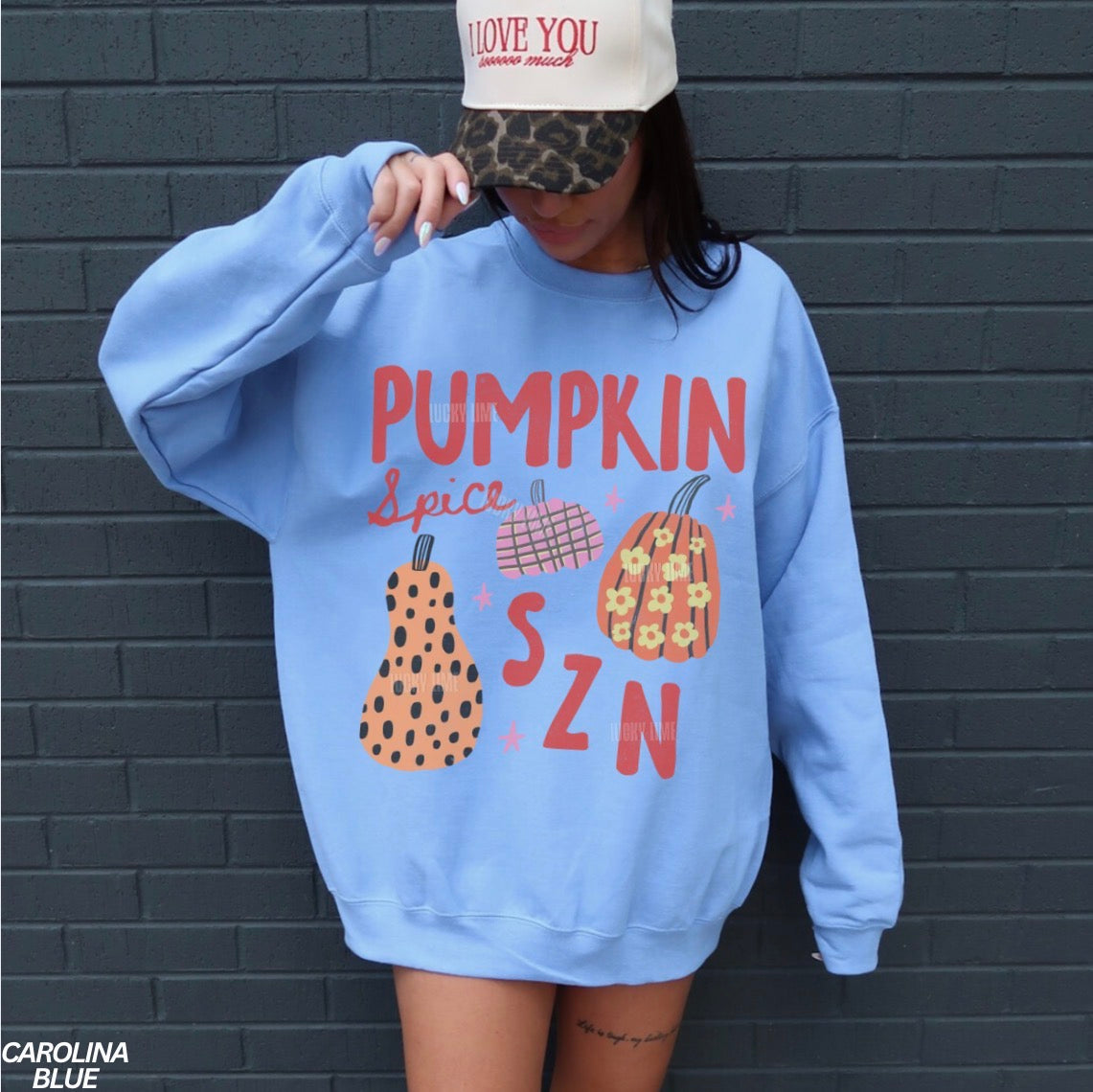 Pumpkin Spice SZN Distressed Crewneck Sweatshirt