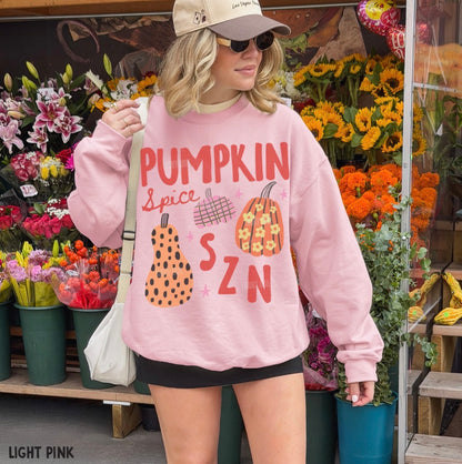 Pumpkin Spice SZN Distressed Crewneck Sweatshirt