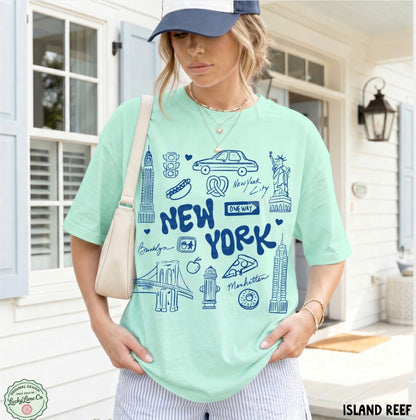 New York Doodle Collage Comfort Colors® T-shirt