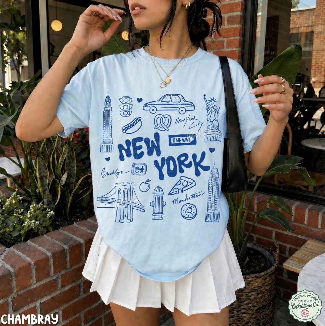 New York Doodle Collage Comfort Colors® T-shirt