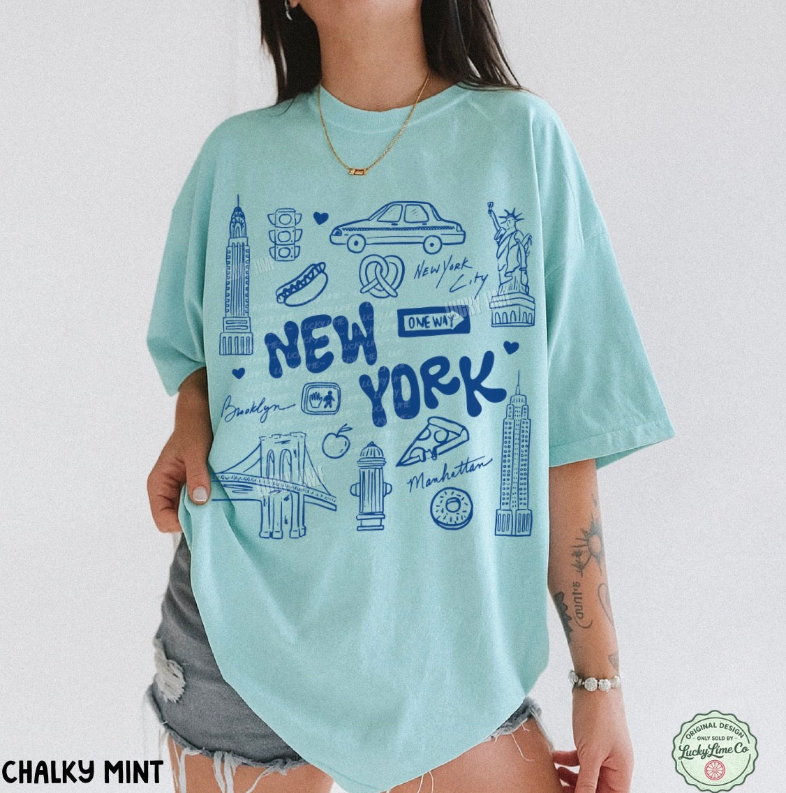 New York Doodle Collage Comfort Colors® T-shirt