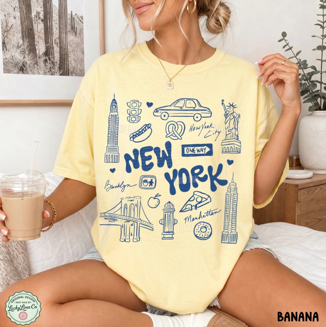 New York Doodle Collage Comfort Colors® T-shirt