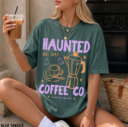 Haunted Coffee Co. Orange Purple Comfort Colors® T-shirt (light)