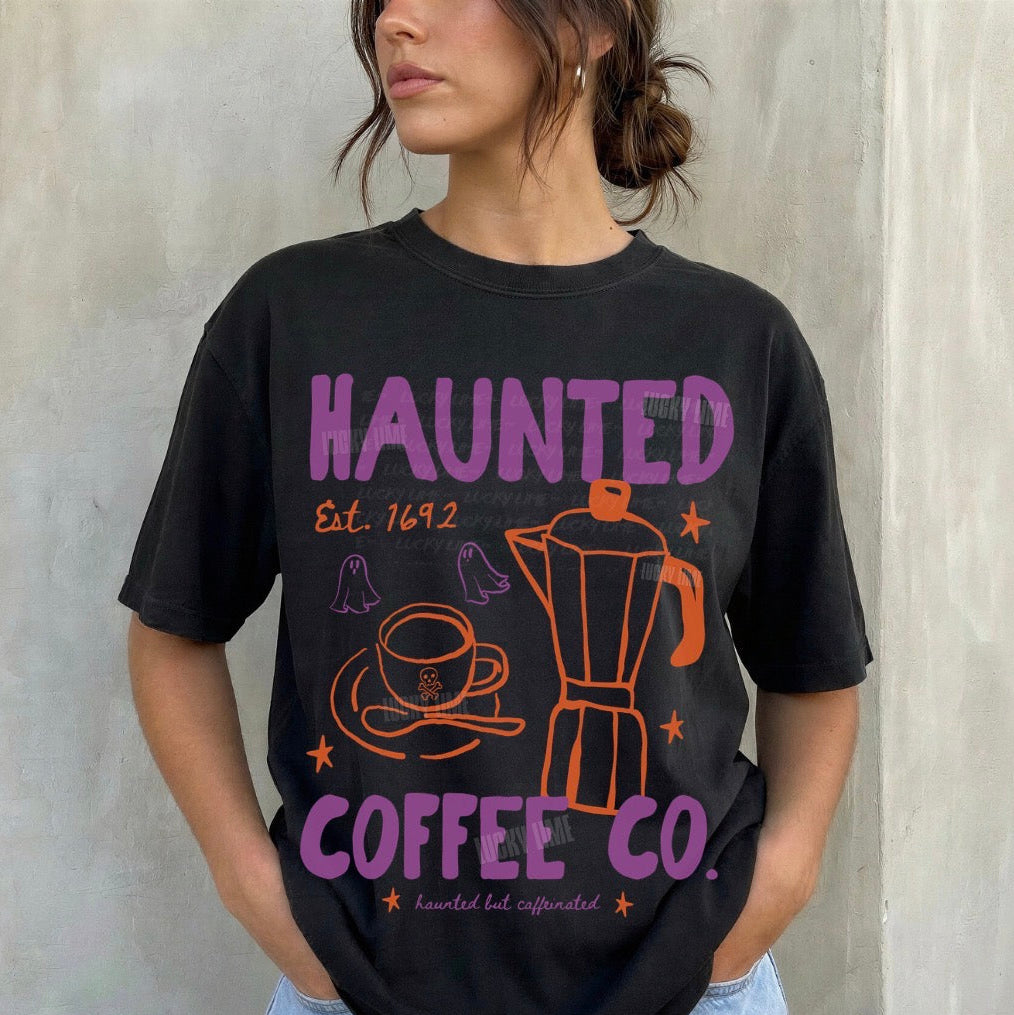 Haunted Coffee Co. Comfort Colors® T-shirt (dark)