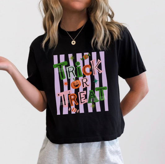 Trick or Treat Comfort Colors® Cropped T-Shirt
