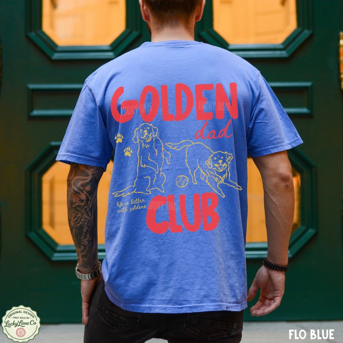 Golden Dad Club Comfort Colors® T-shirt BACK ONLY