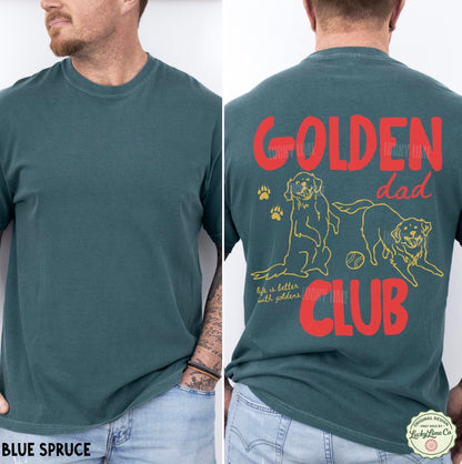 Golden Dad Club Comfort Colors® T-shirt BACK ONLY