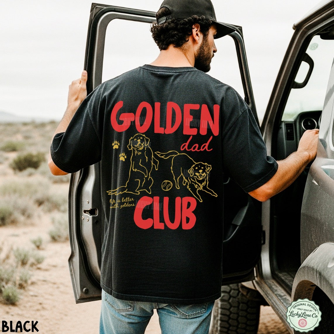 Golden Dad Club Comfort Colors® T-shirt BACK ONLY