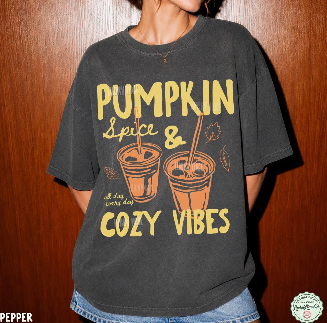 Pumpkin Spice & Cozy Vibes Comfort Colors® T-shirt