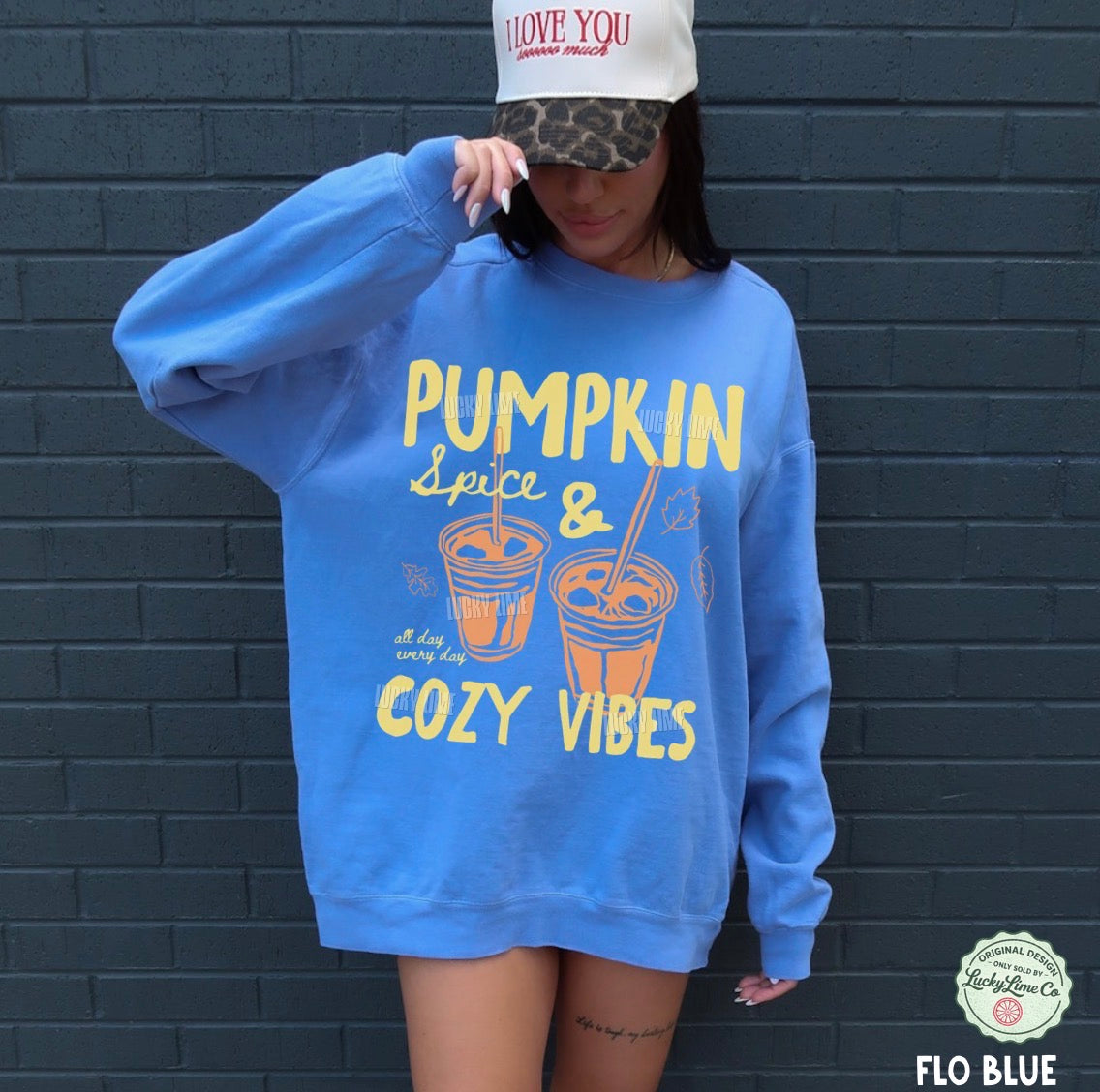 Pumpkin Spice & Cozy Vibes Comfort Colors® Sweatshirt