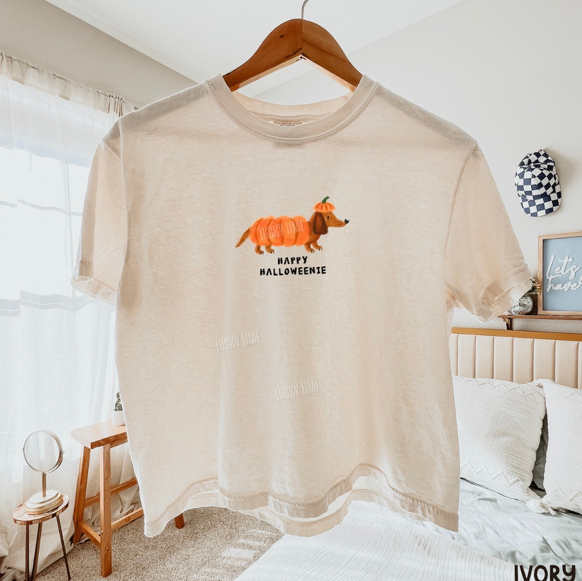 Happy Halloweenie Cropped Women's Boxy Tee