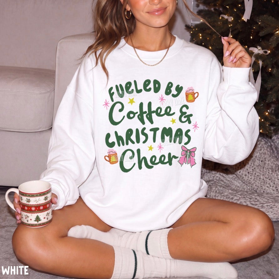 Fueled by Coffee and Christmas Cheer Crewneck Sweatshirt