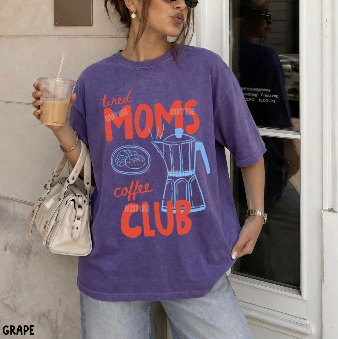 Tired Moms Coffee Club Comfort Colors T-Shirt