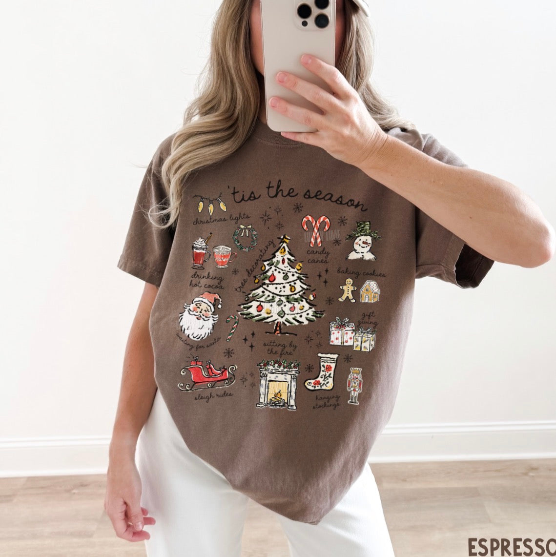 Tis the Season Christmas Comfort Colors® T-shirt