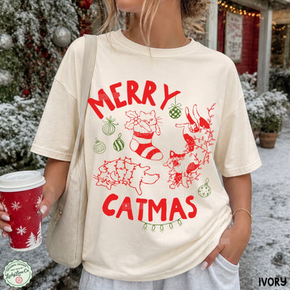 Merry Catmas Comfort Colors® T-shirt