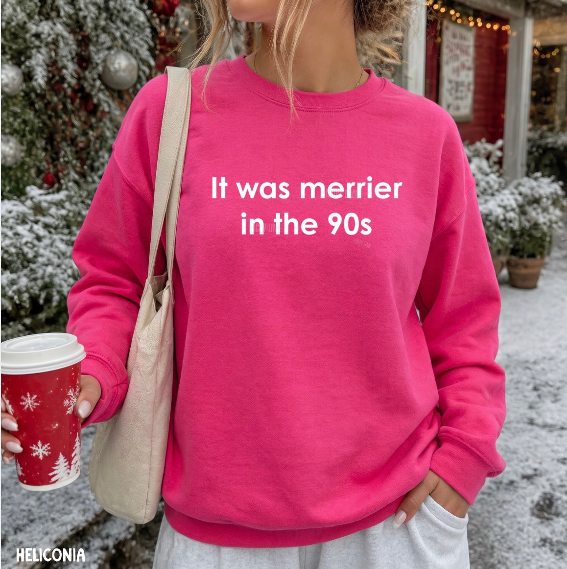 It Was Merrier in the 90s Crewneck Sweatshirt