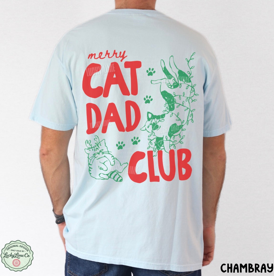 Merry Cat Dad Club Comfort Colors® T-shirt