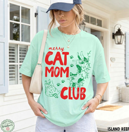 Merry Cat Mom Club Comfort Colors® T-shirt