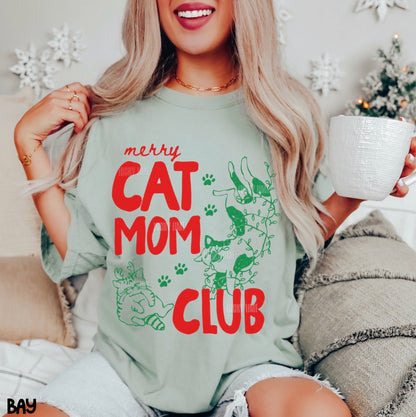 Merry Cat Mom Club Comfort Colors® T-shirt