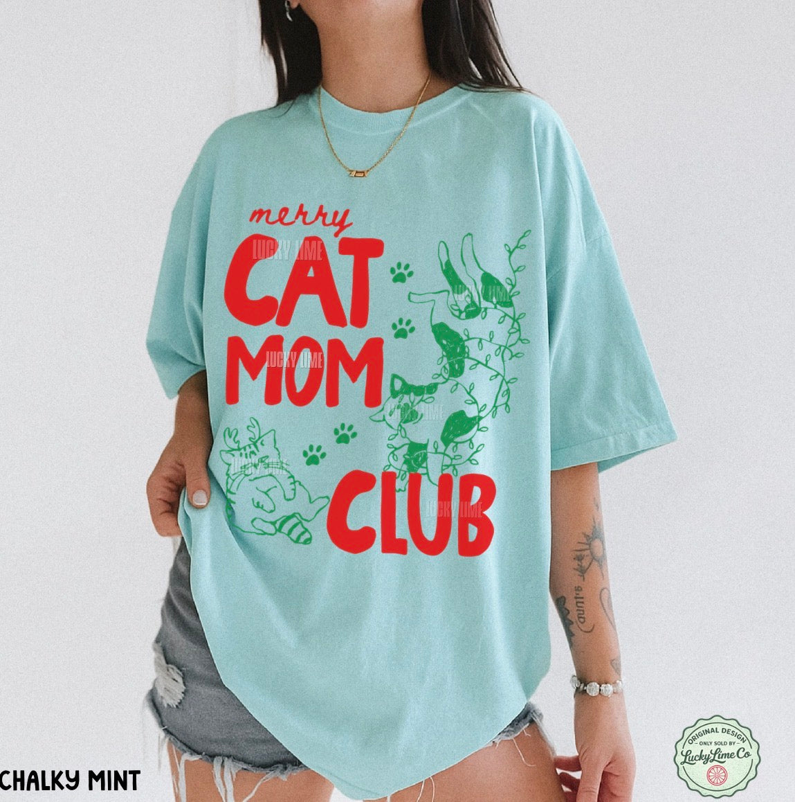 Merry Cat Mom Club Comfort Colors® T-shirt
