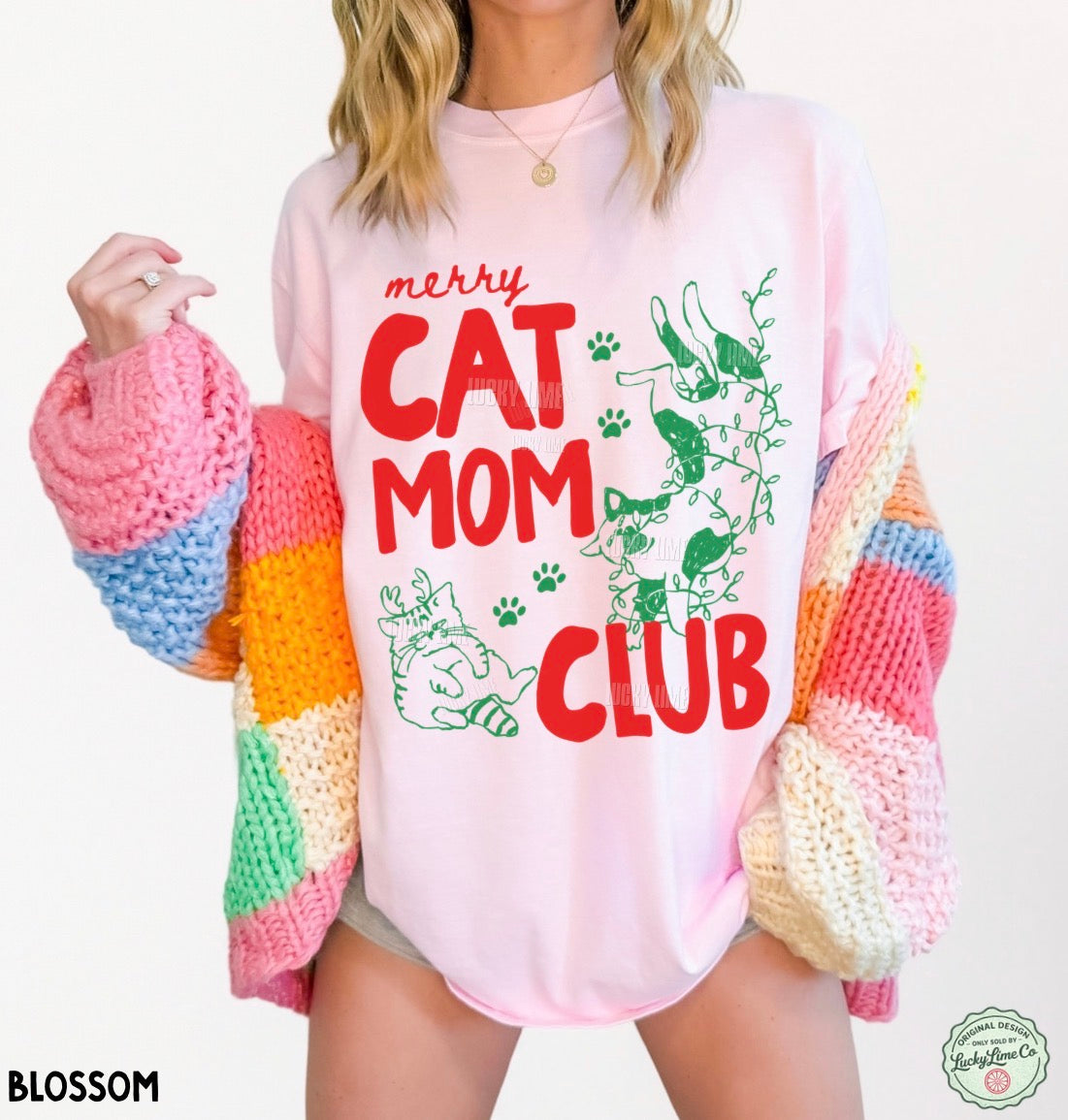 Merry Cat Mom Club Comfort Colors® T-shirt