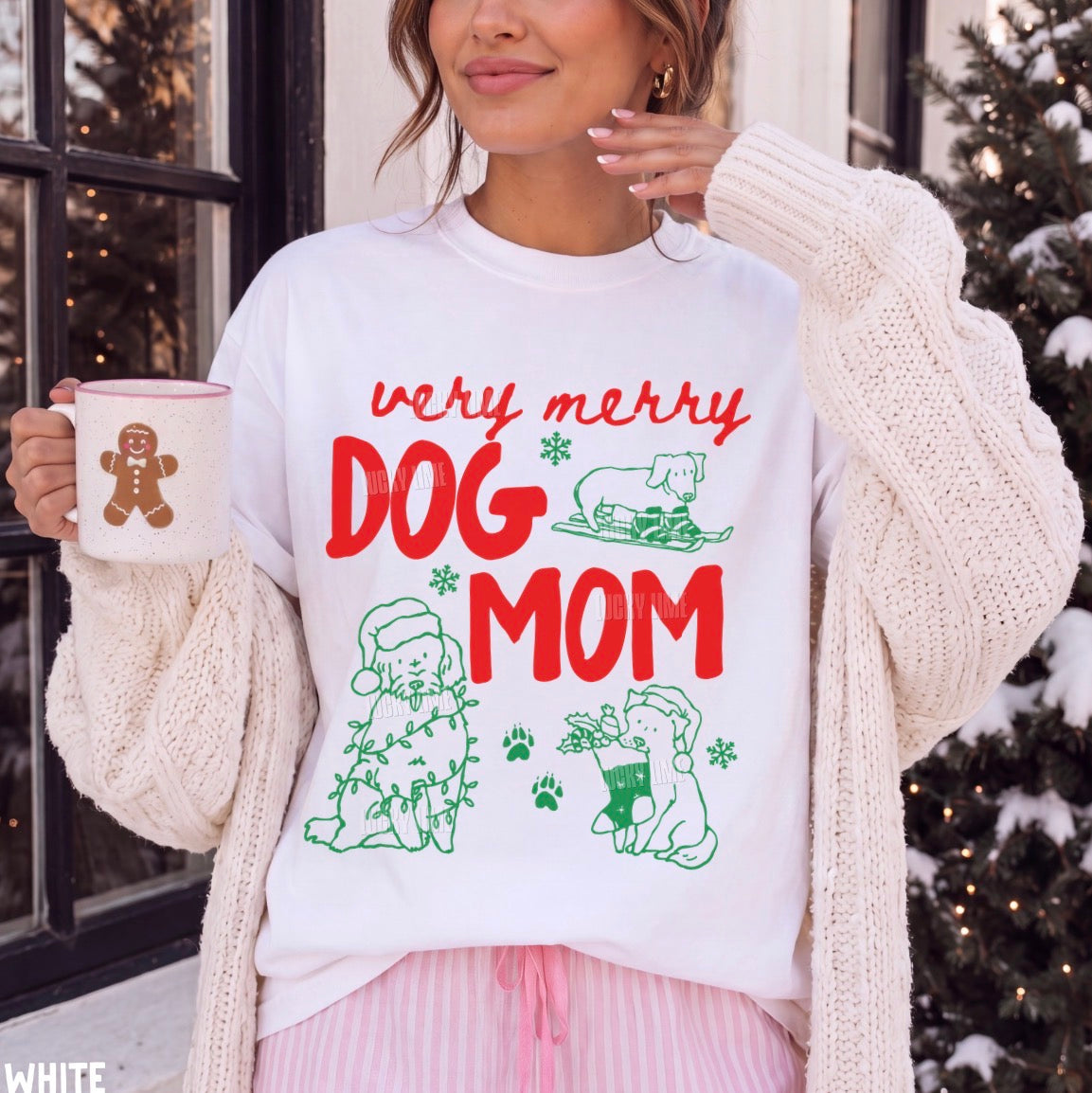 Very Merry Dog Mom Comfort Colors® T-Shirt
