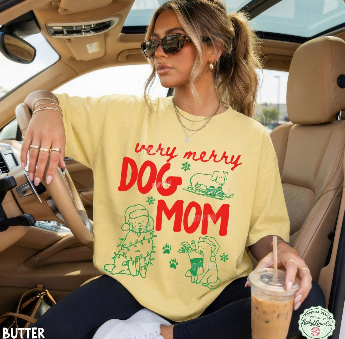 Very Merry Dog Mom Comfort Colors® T-Shirt