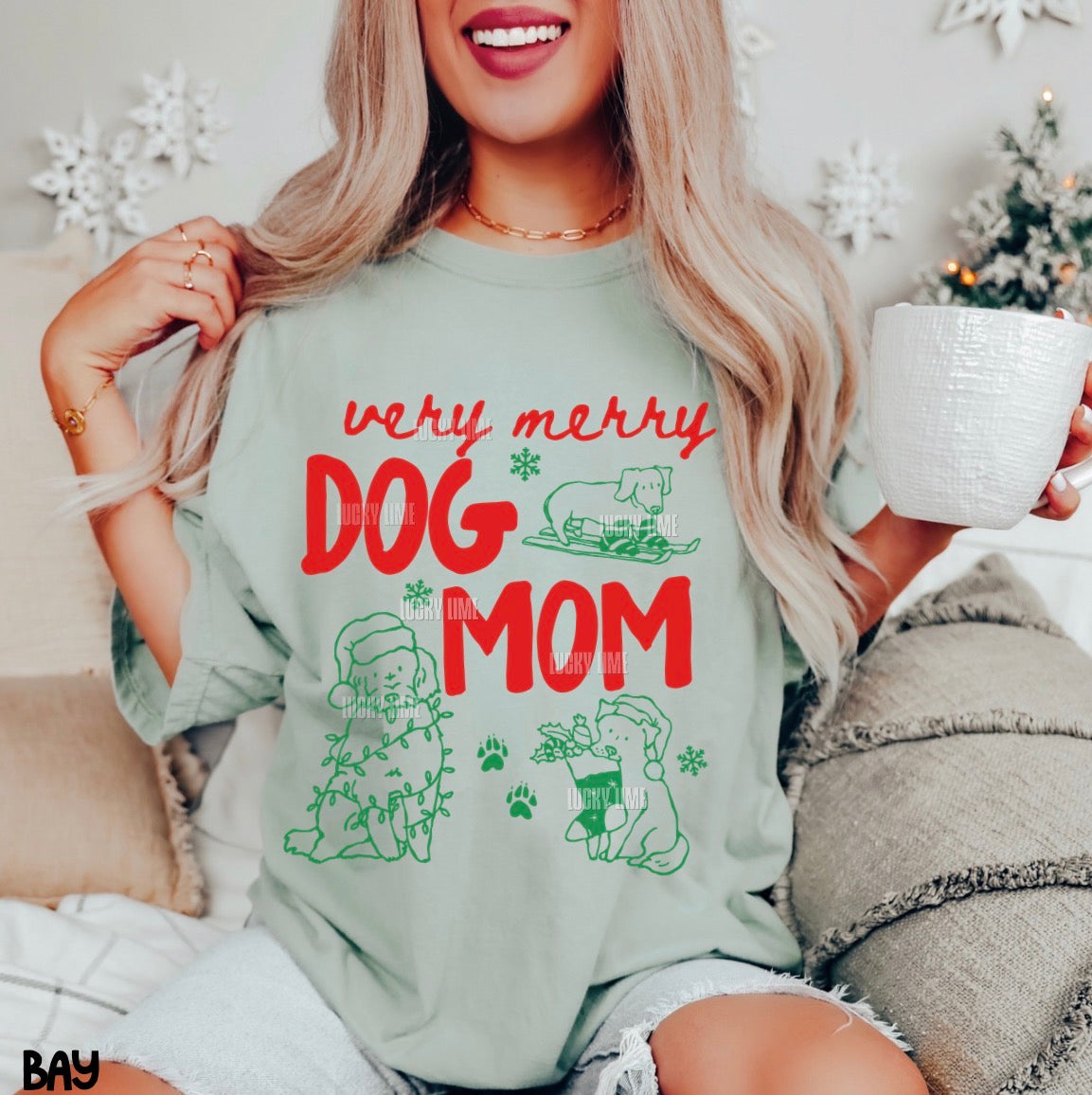 Very Merry Dog Mom Comfort Colors® T-Shirt