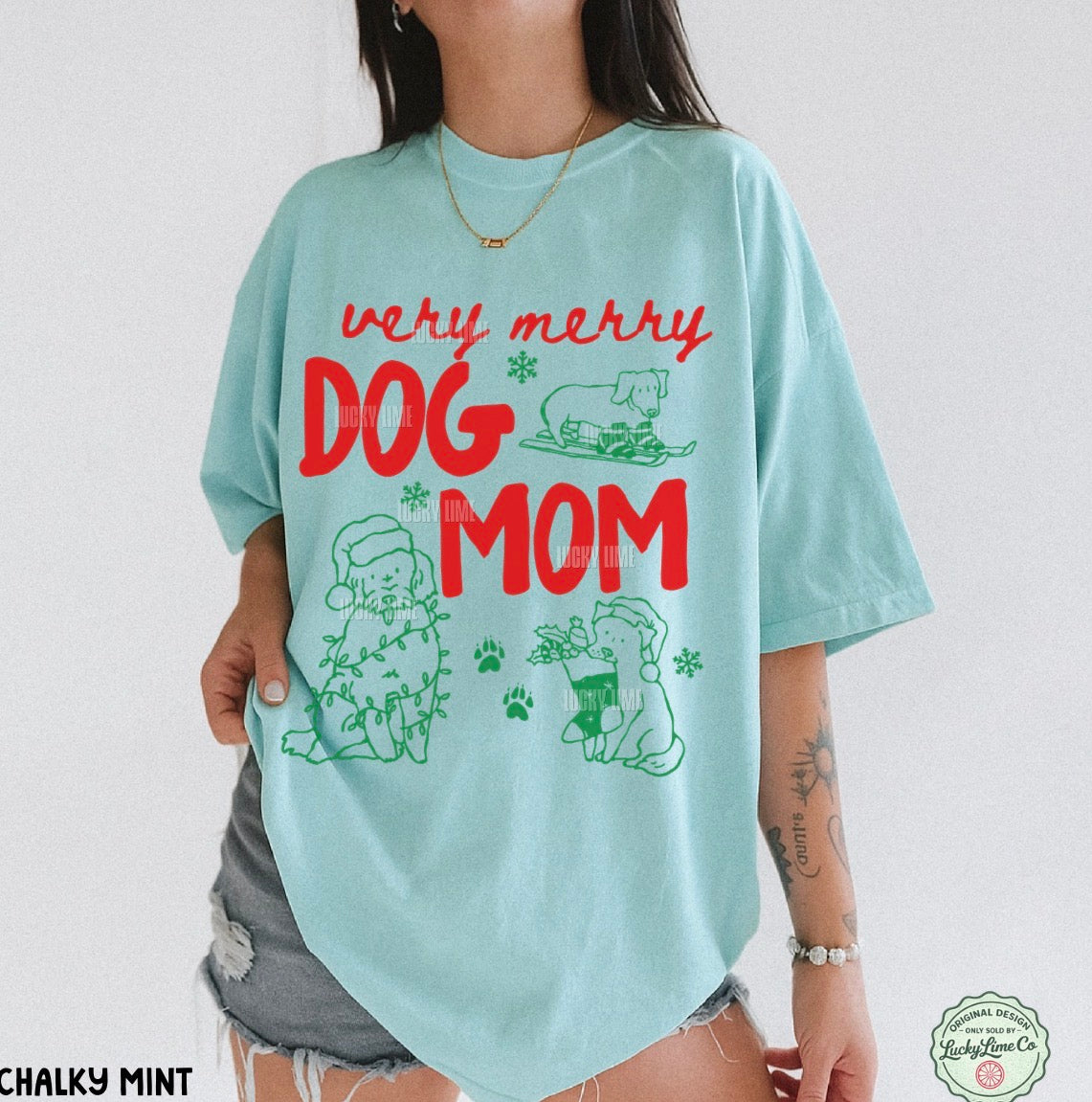 Very Merry Dog Mom Comfort Colors® T-Shirt