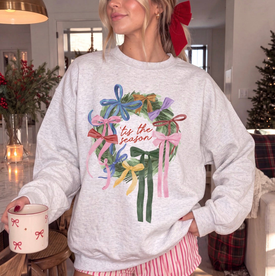 Tis the Season Bows Crewneck Sweatshirt
