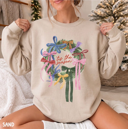 Tis the Season Bows Crewneck Sweatshirt