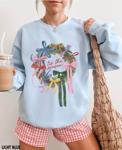 Tis the Season Bows Crewneck Sweatshirt