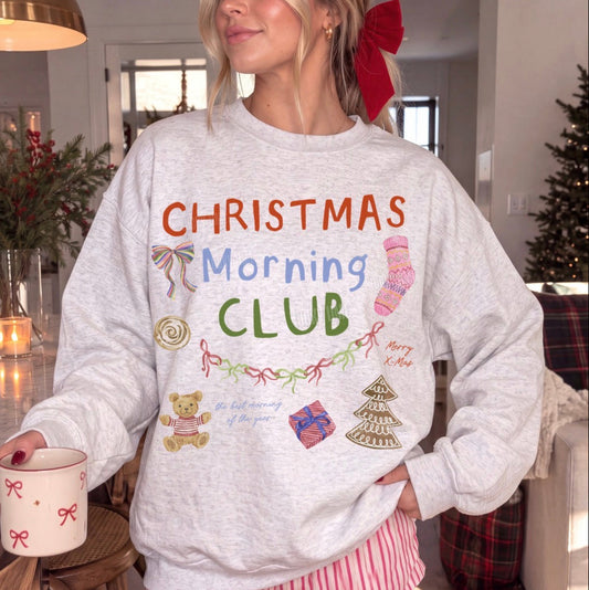 Christmas Morning Club Crewneck Sweatshirt