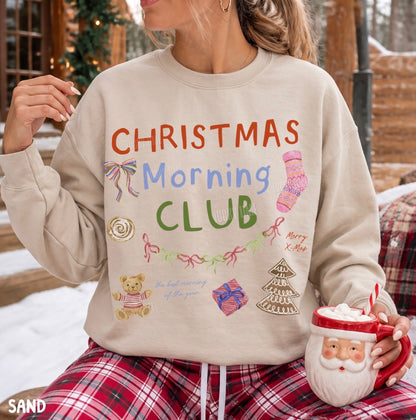 Christmas Morning Club Crewneck Sweatshirt