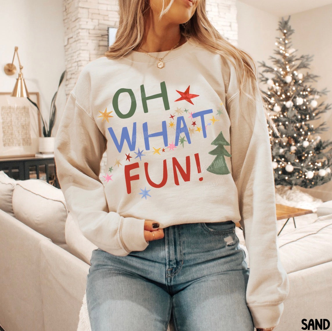 Oh What Fun! Christmas Crewneck Sweatshirt